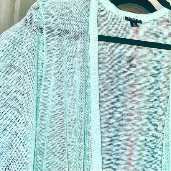 Torrid 6 6x flawless mint green slub cardigan long - Picture 5 of 10